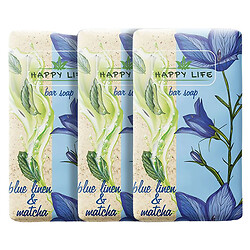 Мыло Happy Life "Синий лен и матча", 180г