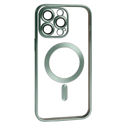 Чохол (накладка) Apple iPhone 14 Pro Max, Metallic Full Camera, Green Matte, MagSafe, Зелений
