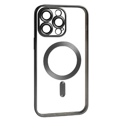Чехол (накладка) Apple iPhone 14 Pro Max, Metallic Full Camera, MagSafe, Black Matte, Черный