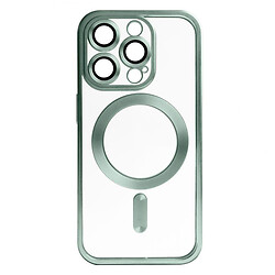Чохол (накладка) Apple iPhone 15 Pro, Metallic Full Camera, Green Matte, MagSafe, Зелений
