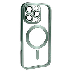 Чохол (накладка) Apple iPhone 16 Pro, Metallic Full Camera, Green Matte, MagSafe, Зелений