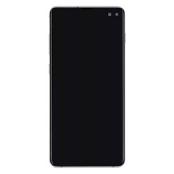 Дисплей (екран) Samsung G975 Galaxy S10 Plus, З сенсорним склом, З рамкою, OLED, Срібний