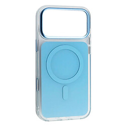 Чохол (накладка) Apple iPhone 17 Pro / iPhone 18 Pro, Clear Fusion Metal Frame, Glacier, MagSafe, Блакитний