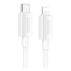 USB кабель Hoco X107 Favor Apple iPhone SE 2022 / iPhone 14 Pro Max / iPhone 14 Plus / iPhone 14 Pro / iPhone 14 / iPhone 13 Pro / iPhone 13 Mini / iPhone 13 / iPhone 13 Pro Max / iPhone 12 Mini / iPhone 12 Pro Max, Lightning, 1.0 м., Белый