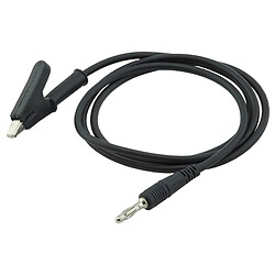 Кабель Банан - крокодил J70056C, 1mm2, 1м, Черный