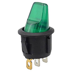 Перемикач клавішний KCD1-101N-10 з підсвіткою ON-OFF 3pin, Зелений