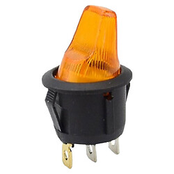 Перемикач клавішний KCD1-101N-10-LED 12V з підсвіткою ON-OFF 3pin, Жовтий