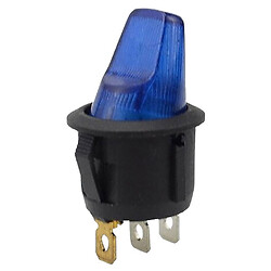 Перемикач клавішний KCD1-101N-10-LED 12V з підсвіткою ON-OFF 3pin, Синій