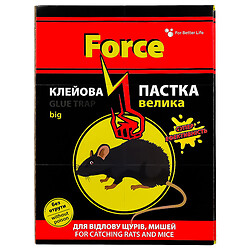 Пастка для відловлювання щурів, мишей клейова Force "Супер ефект", велика, 21х15,5 см, 1 шт.