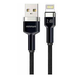 USB кабель Amaya 310L Apple iPhone SE 2022 / iPhone 14 Pro Max / iPhone 14 Plus / iPhone 14 Pro / iPhone 14 / iPhone 13 Pro / iPhone 13 Mini / iPhone 13 / iPhone 13 Pro Max / iPhone 12 Mini / iPhone 12 Pro Max, Lightning, 1.0 м., Коричневый