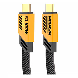 USB кабель Amaya 33CC, Type-C, 1.2 м., Желтый