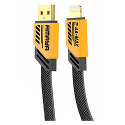 USB кабель Amaya 33L Apple iPhone SE 2022 / iPhone 14 Pro Max / iPhone 14 Plus / iPhone 14 Pro / iPhone 14 / iPhone 13 Pro / iPhone 13 Mini / iPhone 13 / iPhone 13 Pro Max / iPhone 12 Mini / iPhone 12 Pro Max / iPhone 12 Pro, Lightning, 1.2 м., Желтый