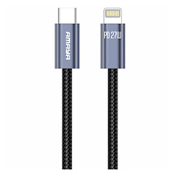 USB кабель Amaya 61CL Apple iPhone SE 2022 / iPhone 14 Pro Max / iPhone 14 Plus / iPhone 14 Pro / iPhone 14 / iPhone 13 Pro / iPhone 13 Mini / iPhone 13 / iPhone 13 Pro Max / iPhone 12 Mini / iPhone 12 Pro Max / iPhone 12 Pro, Lightning, 1.0 м., Серый