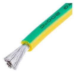 Силиконовый провод 9AWG, 6mm2-1200/0.08TS, жёлто-зелёный