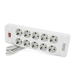 Сетевой фильтр Meilepai F35, 2.0 м., Белый