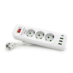 Сетевой фильтр Meilepai F23U, 2.0 м., Белый