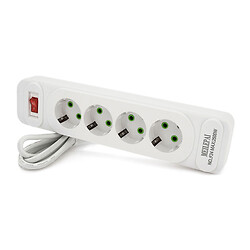 Сетевой фильтр Meilepai F24, 2.0 м., Белый