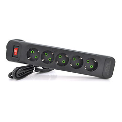 Сетевой фильтр Meilepai F25, 2.0 м., Черный
