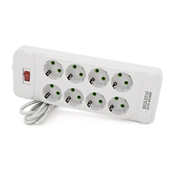 Мережевий фільтр Meilepai F34, 2.0 м., Білий