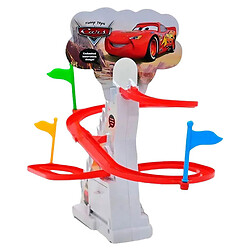 Трек "Cars", автоматический подъем, звуки, мелодия, подсветка, 3 машинки, Mic