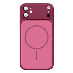 Чохол (накладка) Apple iPhone 12, MagCover, MagSafe, Вишневий