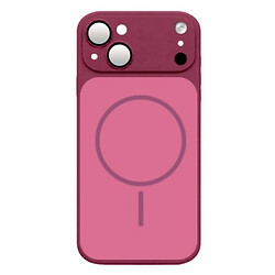 Чохол (накладка) Apple iPhone 14, MagCover, MagSafe, Вишневий