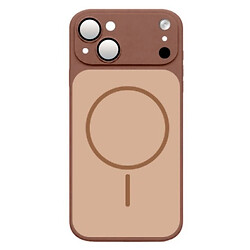Чехол (накладка) Apple iPhone 15, MagCover, MagSafe, Шоколадный