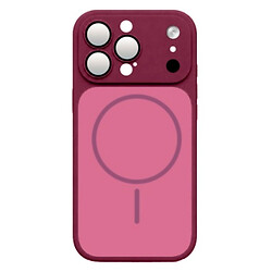 Чохол (накладка) Apple iPhone 16 Pro, MagCover, MagSafe, Вишневий