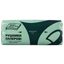 Полотенца бумажные V-сборка "Малин Папір", 1 слой, 200 л./пач.