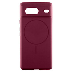 Чехол (накладка) Google Pixel 7, Air Beats, MagSafe, Marsala, Бордовый
