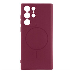 Чехол (накладка) Samsung Galaxy S25 Ultra, Air Beats, MagSafe, Marsala, Бордовый