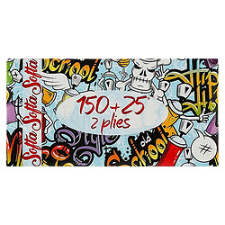 Серветки сухі косметичні Softa Chisto Graffiti Among Us, 2-шарові, 150+25шт., Chisto