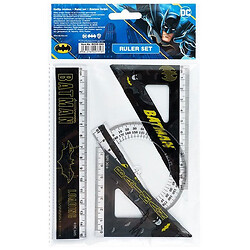 Набір з принтом "DC Comics": лінійка 15 см, 2 косинці, транспортир, Kite