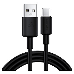 USB кабель AceFast C25-04, Type-C, 1.2 м., Черный