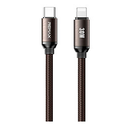 USB кабель Remax CB36 Expuisite Apple iPhone SE 2022 / iPhone 14 Pro Max / iPhone 14 Plus / iPhone 14 Pro / iPhone 14 / iPhone 13 Pro / iPhone 13 Mini / iPhone 13 / iPhone 13 Pro Max / iPhone 12 Mini / iPhone 12 Pro Max, Lightning, 1.2 м., Коричневий