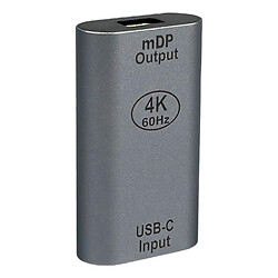 Адаптер, Mini DisplayPort, Type-C, Серый