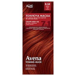Маска для волосся тонуюча Avena "Мідний", #8.34, 30 мл