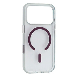 Чехол (накладка) Apple iPhone 17 Pro / iPhone 18 Pro, Crystal Frame, MagSafe, Burgundy, Бордовый