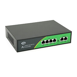 POE коммутатор JY-1006B 4 POE 10/100  + 2 RJ45 10/100 + встроенный блок питания 52V 1.38A