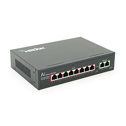 POE коммутатор Merlion 8 POE 10/100  + 2 RJ45 10/100 + встроенный блок питания 52V 1.8A