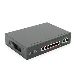POE коммутатор гигабитный Merlion 6 POE 10/100/1000 + 2 RJ45 10/100/1000 встроенный блок питания 52V 2.3A