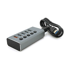 USB Hub 3.0, 4 порти USB 3.0 + 1 порт QC3.0