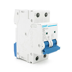 Автоматический выключатель постоянного тока CHINT NB1-63DC 2P C40 DC500V, 40A, 6kA, DIN, 86*36*49.5mm