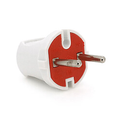 Вилка без заземления 10А 250V A113, White, Q24