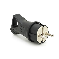 Вилка каучуковая с заземлением, 16A 250V 602227, Black