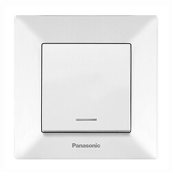 Вимикач Panasonic Arkedia Slim одноклавішний з підсвіткою, білий
