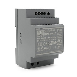Джерело живлення Mean Well HDR-60-12 60Вт, 12В, 5А на Din-рейку