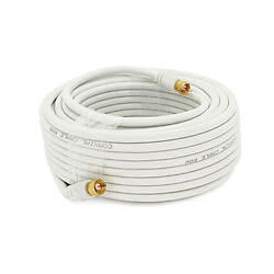 Патчкорд коаксиальный RG6 TV-50WH, gold connector RG59, 15m