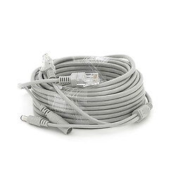 Патчкорд комбинированный по витой паре RJ-45+DC 10m, серый, Q60