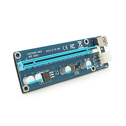 Плата PCE164P-N03 (VER006C) Riser PCI-EX, x1=>x16, USB 3.0, DC12V(PCI-E/6pin), конденсаторы 270, VER006C